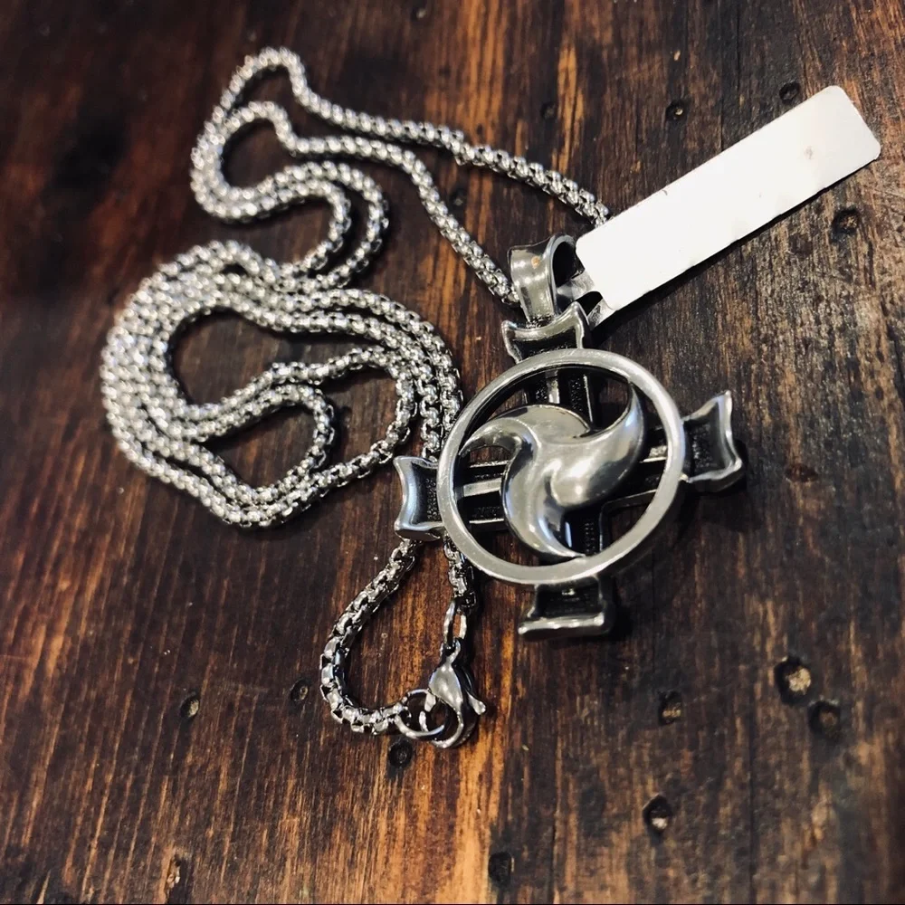 BICO Cross Pendant with Sterling Silver Necklace.